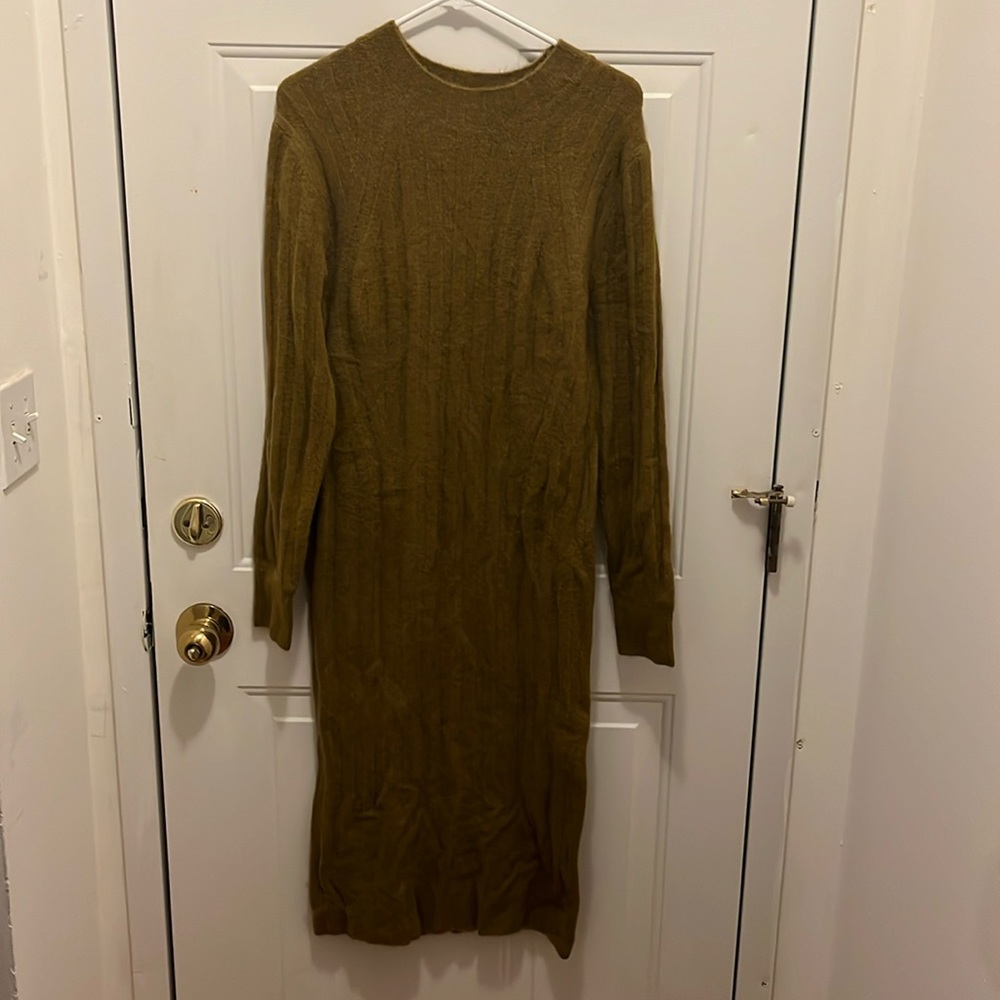 A New Day Medium Mustard Colored Sweater Dress